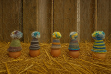 5 selbst gehäkelte bunte