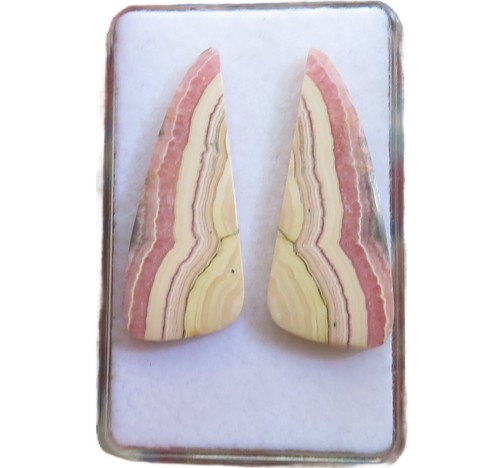 Paar rhodochrosit cabochon - 1,