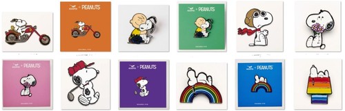 Peanuts snoopy ansteck pins - ansteck,