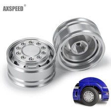 2/4PCS Metall Vorderrad Felgen Für 1:14 RC TAMIYA Tractor Truck RC Cars Neu