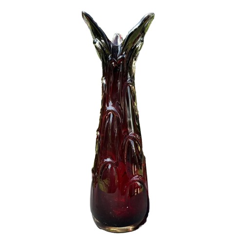 Tschechische kunst glas vase - kunst,