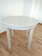 Alter, runder Holztisch, Esstisch, ausklappbar, shabby chick