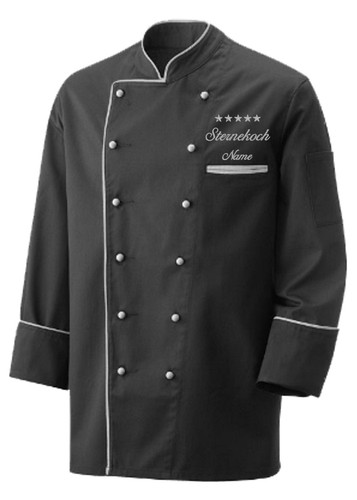 Kochjacke bäckerjacke schwarz - kochjacke,