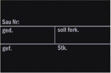 Stalltafel - Schweine