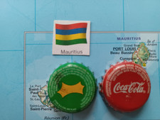 Coca Cola Mauritius Kronkorken - 2 Bottle Caps from Mauritius
