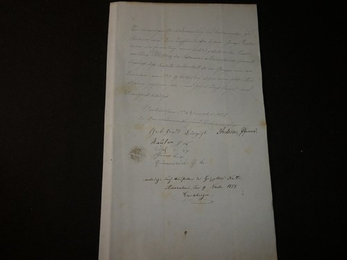Historische urkunde 1872 - urkunde,