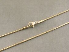 Kette Edelstahl Schlangenkette vergoldet gold Halskette Ø  1  mm 42 - 80 cm Neu