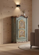 Schrank Bauernschrank Landhaus Flurschrank Wohnzimmer bemalt Wäscheschrank Holz