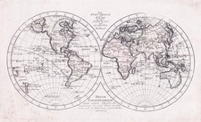 World map Weltkarte Mappemonde Reilly Kupferstich engraving 1790