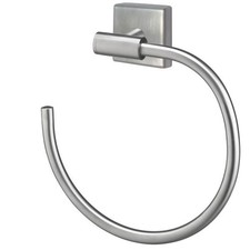 TrendLine Handtuchring Simple Cube Handtuchalter Absenkdämpfer Edelstahl