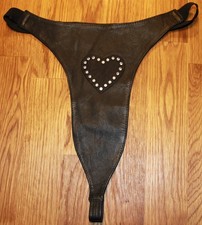 Lederdessous Lederstring  Lederslip Fetisch sexy Strip ouvert Domina Sklavin NEU