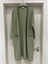 Milano Italy - langer Strick-Mantel/ Jacke, hellgrün-beige, Gr S (36-38)