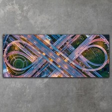 Leinwand Wandbilder XXL Canvas Nächtliche Straße Kreuzungen in Bangkok 125x50