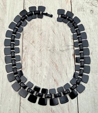 Statement Kette, Halskette, Blogger, Modekette, Collier, Choker, schwarz, NEU