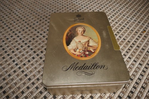 Blechdose medaillon suchard - blechdose,