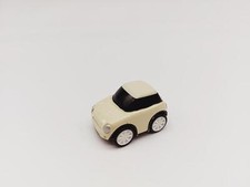 Mini Cooper beige weiß, Rückziehmotor, Kühlschrankmagnet Werbemodell PKW