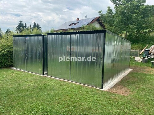 Blechgarage 3x5 verzinkt - 3x5,5, in