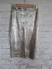 TWIN SET SIMONA BARBIERI Rock Skirt Jupe Falda GR.42 (D38 M) Schlangenleder Look