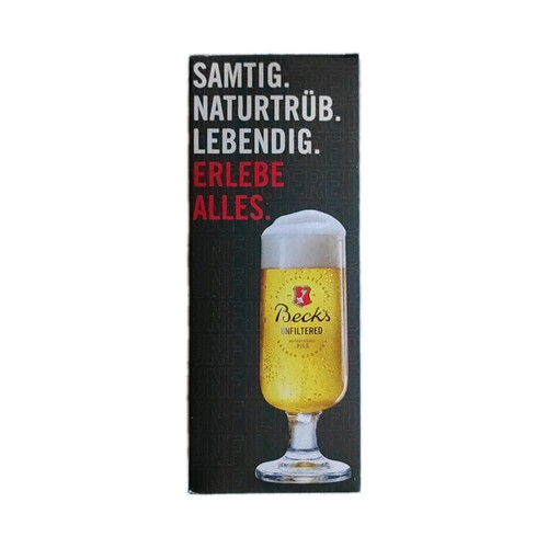 Beck unfiltered bierglas mit - beck's,