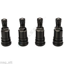 4 x Schwarz Metallventile Stahlventile Universal Felgenventile 11,3 mm NEU 
