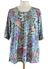 ITALY Damen bunte Bluse Shirt