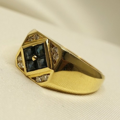Herrenring korund brillant - herrenring,