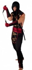 Herren Kostüm "Ninja" Anzug Samurai - Gr. M - Männer Karneval Mottoparty
