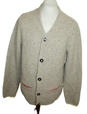 Herren  Trachten Walk Jacke  Gr 56 Beige 50% Wolle