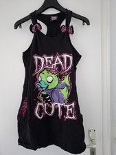 Cupcake Cult Zombie Duck Ente Kleid Größe L Schwarz mit Taschen  Punk gothic 