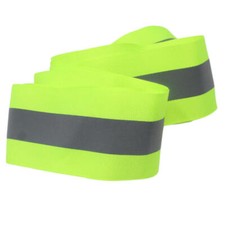 Reflektor Band 2m Länge, 50mm Breite zum Annähen Gelb-Grün Reflexband Jacke Hose