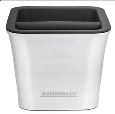 Ausklopfbehälter Edelstahl 1,5L rutschfest spülmaschinenfest Espresso