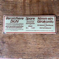 Altes Emailschild Emailleschild Versicherungsschild Sächsische Sparkasse