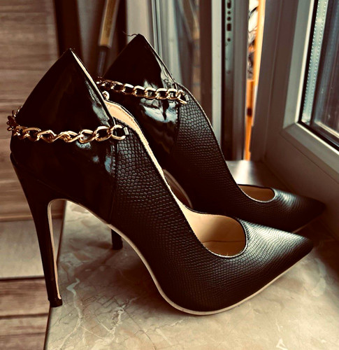 Damen pumps schwarz spitz - pumps,