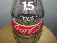 Coca Cola Flasche 1,5l Glasflasche leer 80er vintage ohne Deckel Rarität selten