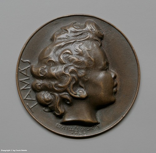 Bronze relief porträt - -,