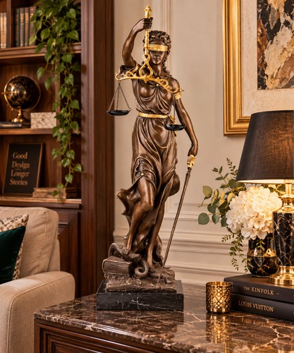 Bronze skulptur justitia - skulptur, mit