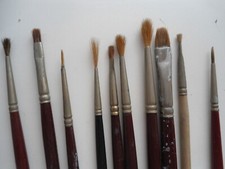 KONVOLUT KÜNSTLERPINSEL/ Pinsel 10 Stck  = da Vinci / Boesner/ da Vinci acryl #1