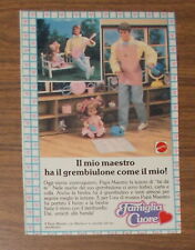 Vintage 1989 Mattel THE HEART FAMILY Puppen Vater & Kind Print Ad Italy