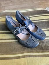 MARC SOFTWALK Mary Jane Halbschuhe Damen Gr. DE 39 hellgrau Casual-Look Boho