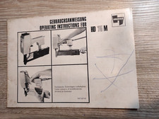 Haubold Nagler HD 75M Gebrauchsanweisung und Ersatzteilliste