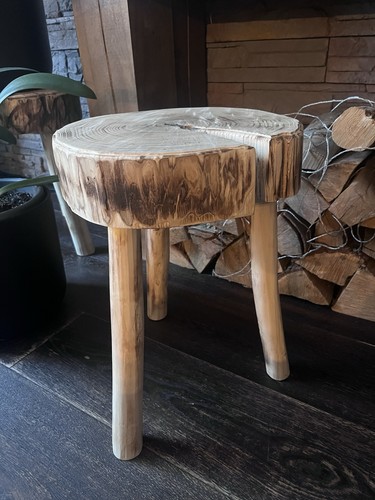 Rustikaler hocker aus - hocker,