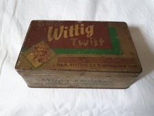 Blechdose Echter Wittig Twist Kautabak 4,8x9x14,5 cm H/T/B Antik,Sammeln,selten