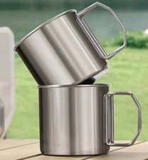 Edelstahl Tasse Becher klappbar – Outdoor Kaffee Wasser Tee Camping Becher