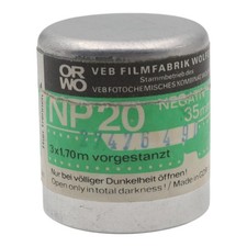  Orwo 35mm Alu Film Filmdosen aus Aluminium Vintage NP 20 negativ Film 