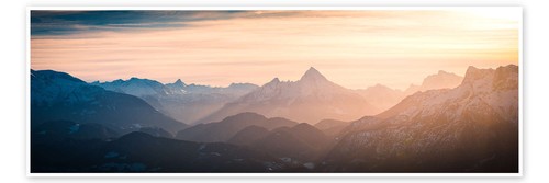 Poster alpen panorama - panorama, mit