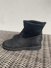SHABBIES ? tolle Leder BOOTS Gr 41 STIEFELETTEN Schwarz WOLLFUTTER