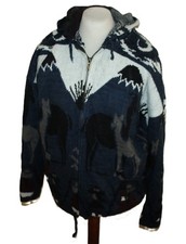 Baja Hoodie Ethno Jacke Azteken Muster Unisex Boho Hippie Festival ca. Gr 2XL