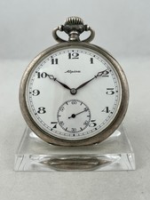 Taschenuhr Alpina Handaufzug aus 0,800er Silber Kal. 1063, funktioniert