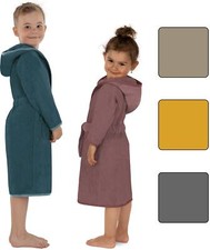 Kinder Frottee Bademantel aus 100 % Bio-Baumwolle - für Jungen und Mädchen