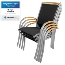 Stapelstühle Gartenstuhl Stuhl Gartenmöbel 6 Varianten Teak DIPLOMAT ib style®